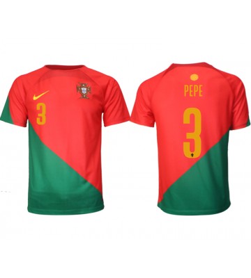 Portugal Pepe #3 Hjemmedrakt VM 2022 Kortermet